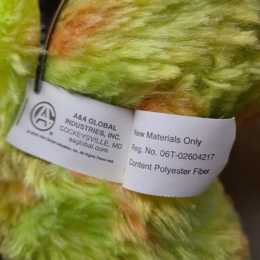 A&A Global Rainbow Bear 12" Plush Toy Stuffed Animal Sitting Yellow Tie Dye - Picture 9 of 11